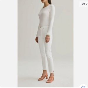 AgoldE Toni midrise boyfriend jeans white